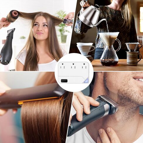 محول الجهد الكهربي من الولايات المتحدة إلى أوروبا ومحول السفر العالمي، مجموعة محول طاقة 2300 وات 220 فولت إلى 110 فولت، محول طاقة 4 قابس، محول الهاتف الخليوي للسفر لمجفف الشعر في المملكة المتحدة وإيطاليا in Kuwait