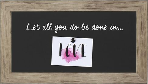 DesignOvation Beatrice Framed Magnetic Chalkboard, 18x27, Rustic Brown in Kuwait