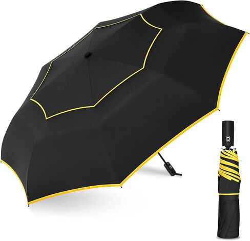 مظلة غولف كبيرة مقاس 62 بوصة من ساتول للمطر، مظلة أوتوماتيكية كبيرة الحجم مقاومة للرياح مزودة بفتحات تهوية 8 أضلاع، مظلة قابلة للطي محمولة قوية للسفر، عامل حماية من الأشعة فوق البنفسجية 50+، مظلات خفيفة الوزن مقاومة للرياح والشمس والمطر للنساء والرجال in Kuwait