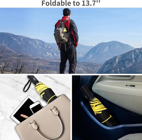 مظلة غولف كبيرة مقاس 62 بوصة من ساتول للمطر، مظلة أوتوماتيكية كبيرة الحجم مقاومة للرياح مزودة بفتحات تهوية 8 أضلاع، مظلة قابلة للطي محمولة قوية للسفر، عامل حماية من الأشعة فوق البنفسجية 50+، مظلات خفيفة الوزن مقاومة للرياح والشمس والمطر للنساء والرجال in Kuwait