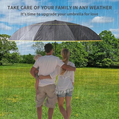 مظلة غولف كبيرة مقاس 62 بوصة من ساتول للمطر، مظلة أوتوماتيكية كبيرة الحجم مقاومة للرياح مزودة بفتحات تهوية 8 أضلاع، مظلة قابلة للطي محمولة قوية للسفر، عامل حماية من الأشعة فوق البنفسجية 50+، مظلات خفيفة الوزن مقاومة للرياح والشمس والمطر للنساء والرجال in Kuwait