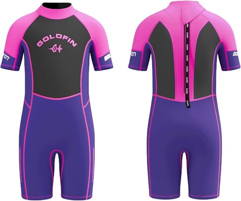 Goldfin Kids Wetsuit, 3mm Shorty Wetsuits for Boys Girls Neoprene Wet Suits Keep Warm in Cold Water Surfing Swimming Snorkeling Diving in Kuwait