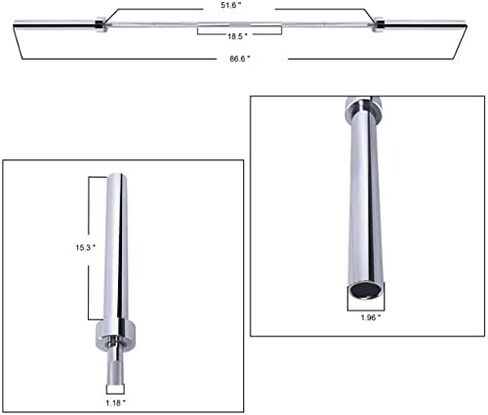 Signature Fitness Olympic Bar for Weightlifting and Power Lifting Barbell, 700-Pound Capacity (7' Feet, Silver) in Saudi Arabia