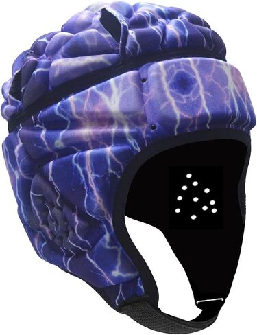 Rugby Helmet Flag Football Padded Headgear Adjustable Soft Shell Headguard Head Protection Soccer Scrum Cap for Kids Youth in Saudi Arabia