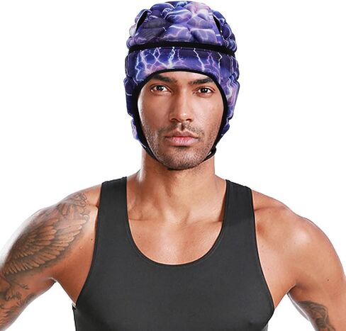 Rugby Helmet Flag Football Padded Headgear Adjustable Soft Shell Headguard Head Protection Soccer Scrum Cap for Kids Youth in Saudi Arabia