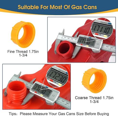 Gas Can Spout Replacement ，Gas Can Nozzle，for 1/2/5/10 Gallon Gas Can Replacement of Old Style Gas Cans Includes Nozzle, Vent caps, Rubber Gasket, Drill bits, Auxiliary Base Cap in Saudi Arabia