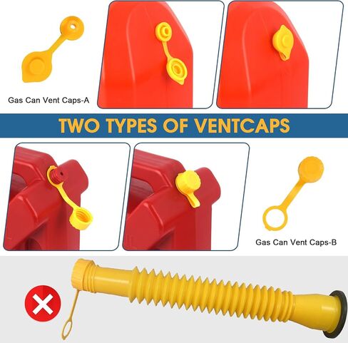 Gas Can Spout Replacement ，Gas Can Nozzle，for 1/2/5/10 Gallon Gas Can Replacement of Old Style Gas Cans Includes Nozzle, Vent caps, Rubber Gasket, Drill bits, Auxiliary Base Cap in Saudi Arabia