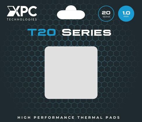 XPC High Performance 20W/mK Thermal Pad T20 Series, 100 x 100mm, White, 0.5mm to 3.5mm Thickness, Non-Conductive for GPU, Electronics, Computer Parts (1.00mm) in Saudi Arabia