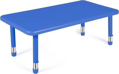 24" W x 47" L Rectangular Plastic Height Adjustable Activity Table with Large Dry Erase Table Top for Classrooms Toddler Furniture for Daycare, Daycare, Homes, Cornflower, etc (Green,1 Pcs) in Saudi Arabia