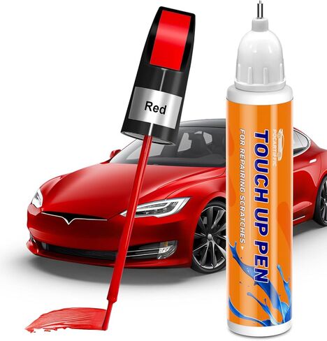 قلم إصلاح خدوش السيارة من بوكارتيفك، إصلاح فعال لخدوش طلاء السيارة، مزيل خدوش السيارة الفاخر للخدوش العميقة، مطابقة دقيقة لألوان طلاء السيارات، يستخدم أيضًا لإصلاح خدوش الحواف (أحمر) in Kuwait