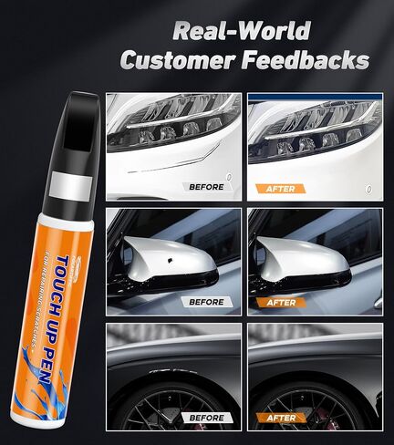 قلم إصلاح خدوش السيارة من بوكارتيفك، إصلاح فعال لخدوش طلاء السيارة، مزيل خدوش السيارة الفاخر للخدوش العميقة، مطابقة دقيقة لألوان طلاء السيارات، يستخدم أيضًا لإصلاح خدوش الحواف (أحمر) in Kuwait