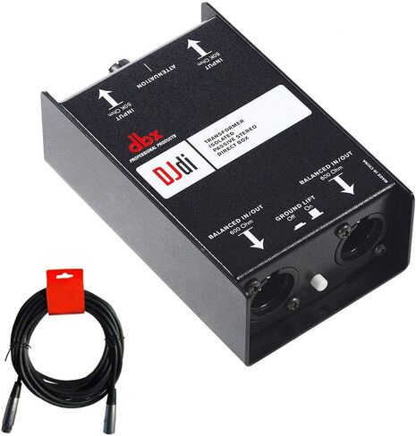 dbx DJDI صندوق مباشر سلبي ثنائي القناة مع حزمة كابل XLR-XLR in Kuwait