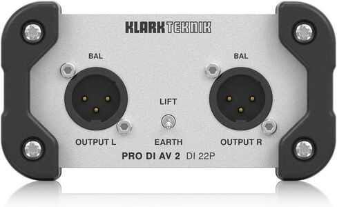 Klark teknik PRO DI AV 2 DI 22P صندوق DI ستيريو سلبي مع محولات ميداس ونطاق ديناميكي ممتد in Saudi Arabia
