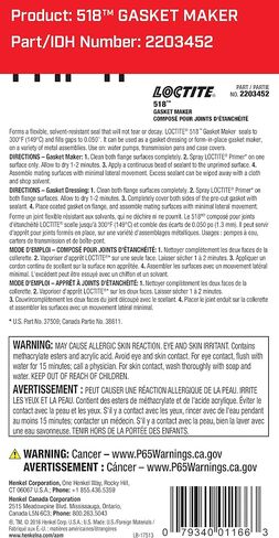 LOCTITE 518 Gasket Maker & Flange Sealant for Automotive: Anaerobic, Medium-Strength, Non-Corrosive, Flexes with Movement, Solvent-Resistant | Red, 6 ml Tube (PN: 2203452-2096064) in Saudi Arabia