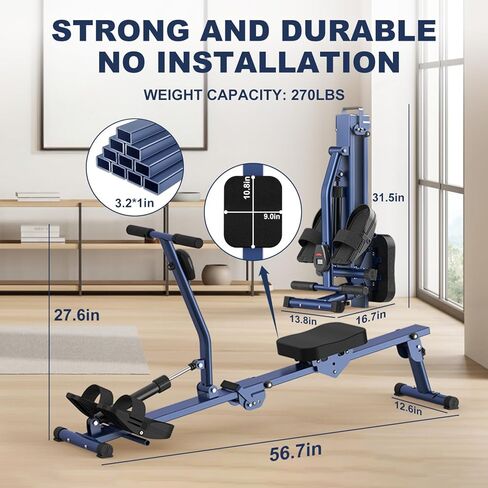 Rowing Machines for Home Use Row Machine Foldable Rowing Exercise Machine Compact Rowing Machine Portable Rowing Machine in Kuwait