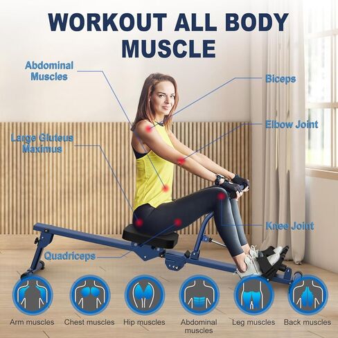 Rowing Machines for Home Use Row Machine Foldable Rowing Exercise Machine Compact Rowing Machine Portable Rowing Machine in Kuwait