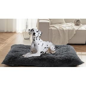 Large Dog Beds, Faux Fur Plush Crate Pads, Anti-Slip Design, Washable, 3 Sizes in Saudi Arabia