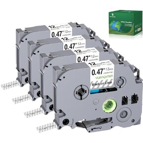 10-Pack TZe-211 6mm Label Tape Compatible with Brother PTouch TZe211 TZ211 TZ-211 for Label Maker PTD210 PTD220 PTH110 PTD610BT PTD410 PTD400 PTP710BT, 1/4 Inch x 26.2 Feet