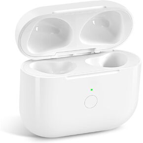 Wireless Charging Case Compatible with AirPod 4, Charger Case Replacement for Charging Case with Bluetooth Pairing Sync Button, White