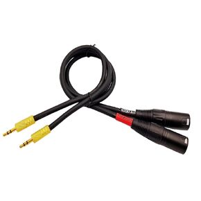 2-Packs 3.5mm to XLR Balanced Cable, Gold-Plated 1/8 Mini JACK AUX to XLR Male audio Adapter Cord for Microphone, Laptop, Mixer, Cellphone - 1 Feet