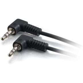 Legrand - C2G Velocity 3.5mm Right Angle Stereo Audio Extension Cable, Male to Male Auxiliary Cable, Black Auxillary Port Extension Cable, 1 Count, C2G 40584