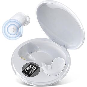 Active Noise Canceling Sleep Headphones,Invisible Sleep Earbuds Wireless Bluetooth,Sleep Earbuds for Side Sleepers,Sleep Headphones,Bluetooth 5.3,for Sleeping,Driving,Cycling,Glacier, White