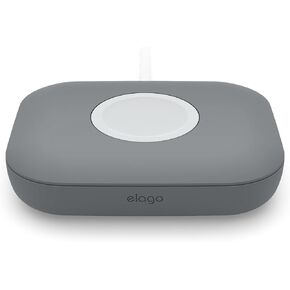 elago Charger Pad Compatible with Apple Watch Charger, Galaxy Watch 7&5&6 Series Charger, AirPods Pro 2, Durable Silicone, Durable, Compact [Charger not Included] (Stone)