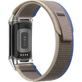 Elastic Nylon Bracelet Compatible with Fitbit Charge 6/Fitbit Charge 5 Bands for Women Men, Adjustable Solo Loop Sport Breathable Watch Bands for Fitbit Charge 6/Charge 5