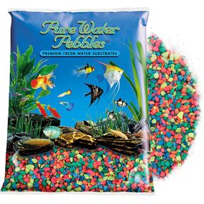 Pure Water Pebbles Neon Rainbow Aquarium Gravel, 5 lbs - pH Balance, Water Clarity, Vibrant Aesthetic, Ideal Fish Tank Substrate, Aquarium Decoration, Eco-Friendly in Kuwait