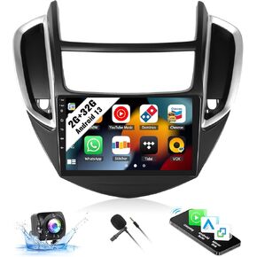 SIXWIN Android Car Stereo for Chevrolet Chevy Trax 2014-2016 with CarPlay Android Auto Mirror Link 26UI 9 Inch Touch Screen 2G+32G with Bluetooth GPS Navigation WiFi FM Radio SWC Backup Camera