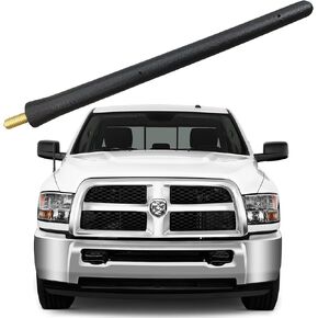 Short Antenna for Ram 2500 (2010-2023), Dodge Ram 2500 Pickup (2010), Dodge Ram 2500 Antenna - 6 3/4 Inch Car Wash Proof, Internal Copper Coil Antenna Mast Replacement