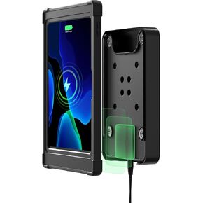 Wireless Charging Magnetic Case – CTA Digital Wireless Tablet Case and Docking Station Metal Wall Mount and Plate with Magnets for iPad 10th Gen. 10.9-inch - Black (PAD-ICCWALL109)