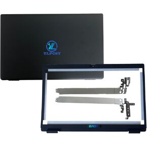Replacement Laptop LCD Back Cover Top Case Rear Lid with Hinges and Front Bezel Frame for Dell Latitude 15 3520 E3520 017XCF 17XCF WXN5F CDM80 0CDM80 Black 15.6inch