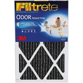 Filtrete 20x25x1 Air Filter MPR 1200 MERV 11, Allergen Defense Odor Reduction, (Pack of 4) (exact dimensions 19.69x24.69x0.81), Black