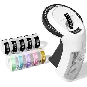 Embossing Label Maker Machine with-Tape, Retro Embossed Label Maker Handheld, Vintage Emboss Labeler with 10 Rolls Macaroon Embossing Label Tapes for Home Kitchen Office School Kids