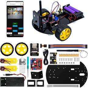 LAFVIN 2WD Smart Robot Car Kit ESP32 Camera Starter Kit with Tutorial Compatible with Arduino IDE