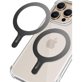 for MagSafe Sticker 2 Pack, Compatible with MagSafe Ring Magnet, Universal Magnetic Ring Support Wireless Charger Fits iPhone 16/16 Pro Max/15/14/13/12/11, Galaxy S23/S22/S21 and More, Black
