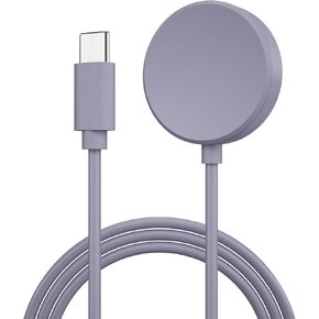 IEOVIEE Upgrade Samsung Galaxy Watch 6/6 Classic Charger, USB C Aluminum Alloy Charging Cable Compatible with Samsung Galaxy Watch 5/5 Pro/Samsung Galaxy Watch 7 (Light Purple, USB)