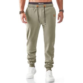 JMIERR Men's Sweatpants with Zipper Pockets Fleece Tapered Joggers Drawstring Waist Athletic Gym Running Workout Track Pants