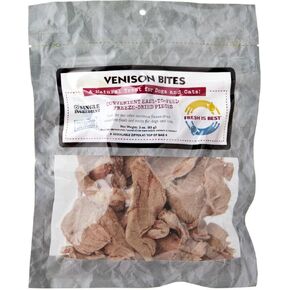 Fresh Is Best - Freeze Dried Healthy Raw Meat Treats for Dogs & Cats - Venison Bites