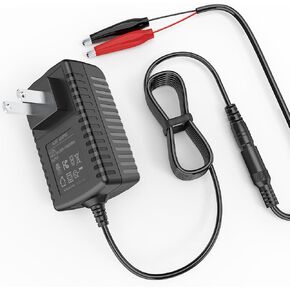 14.6 Volt 2A LiFePO4 Battery Charger for 12V LiFePO4 Battery with Dual Alligator Clips Connector for Talentcell 12V Rechargeable Lithium Iron Phosphate Battery Pack Power Adapter