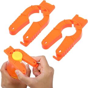Plastic Bottle Cap Opener,3 Pack Water Bottle Opener,Orange Soda Can Opener,3 in 1 Multi-Purpose Water Bottle Opener for Arthritic Hands,Seniors