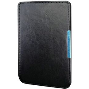 E-Reader Cover for Pocketbook Touch Lux 3 614 615 624 625 626, Ultra Slim Folio Leather Case for Pocketbook Touch Lux 3 PB614/615/624/625/626 Plus E-Book (Black)