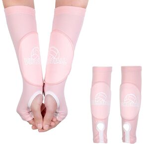 Volleyball Arm Pads Arm Sleeves Volleyball with Protective Pads and Thumb Holes,Volleyball Wrist Guard Volleyball Accessories Protective Arms