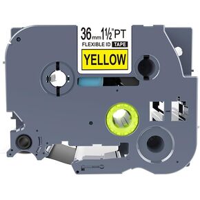 Black on Yellow Extra Strength Laminated Label Tape Compatible for Brother P-Touch TZe-S661 TZ S661 Tze S661(36mm x 8m) 1PK