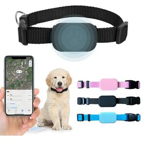 PawsPath Pet GPS Tracker Collar, Unlimited Range Waterproof Pet Cat Dog Anti-lost Device Smart Locator Tracking GPS Pet Tracker Collar for Apple IOS FindMy (Blue, Small) in Saudi Arabia