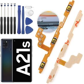 YWLRONG for Samsung Galaxy A21s Power Volume Button Flex Cable Replacement for Samsung A21s A217 Side Power On Off Switch Button Volume Button Key Repair Parts