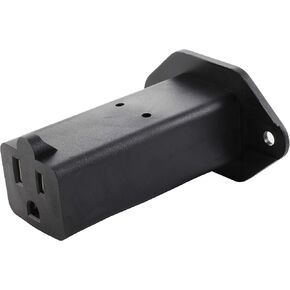 AC WORKS [AD1308-FG] IEC C14/ SHEET E with Mounting Holes to U.S. Household NEMA 5-15R Connector