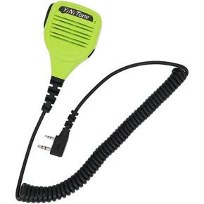 2 Pin K Plug Handheld Speaker Mic Microphone for Baofeng UV-5R BF-888S Quansheng UV-5RPLUS UV-K6 UV-K58 Radio Walkie-Talkie Speaker Microphone Light Green