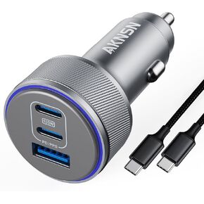 iPhone 16 USB-C Car Charger, 167.5W Max 3-Port Type-C Fast Charging Cigarette Lighter,Charger Adapter for iPhone 16/15/14/13,Samsung S24/S23/S22,Pixel,iPad Air,AirPods,Android